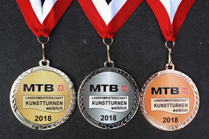 Medaillen mit Aufkleber