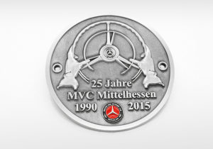 Oldtimer Embleme silber antik