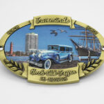 Oldtimerplakette mit Farbdruck und 3D Optik