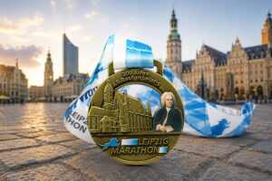 Individuelle Medaille - Marathonlauf Leipzig, Metallfarbe bronze