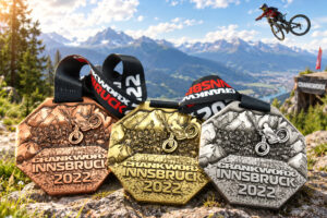 Sportmedaille 3D Hochprägung (Metallguss) Farbe antik gold, antik silber, antik kupfer